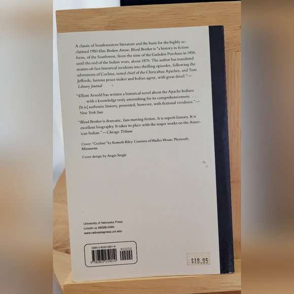 VTG PB 1979 Blood Brother by Elliott Arnold (1st Bison Book printing) fiction - Picture 2 of 5